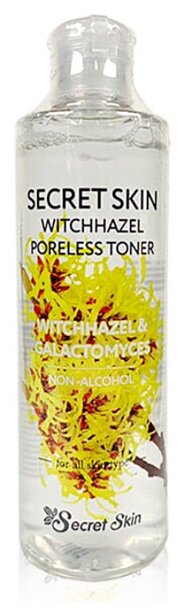 Тонер для сужения пор на лице с экстрактом гамамелиса Secret Skin Witchhazel Poreless Toner 250мл.