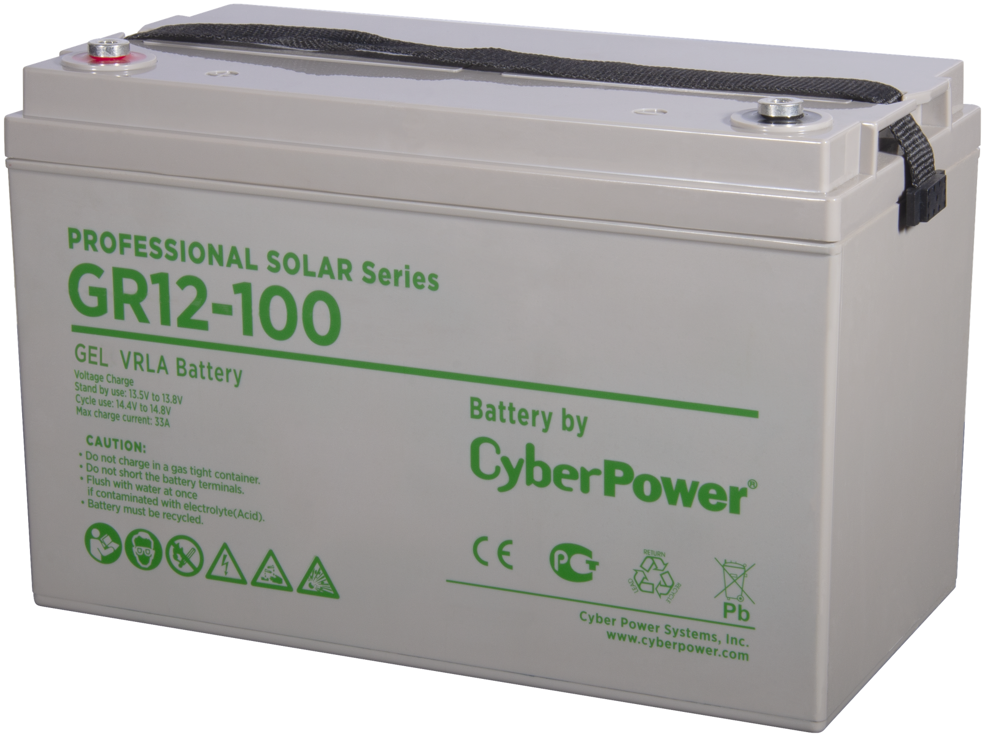 Аккумуляторная батарея PS solar (gel) CyberPower GR 12-100 / 12 В 100 Ач CyberPower Professional Solar Series GR 12-100