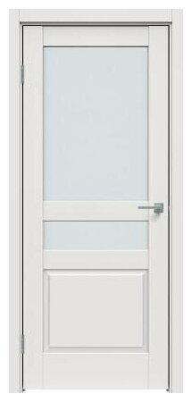 Дверь межкомнатная, Модель 637 ПО, Цвет Белоснежно матовый, Стекло Ромб, 600x2000мм, Комплект