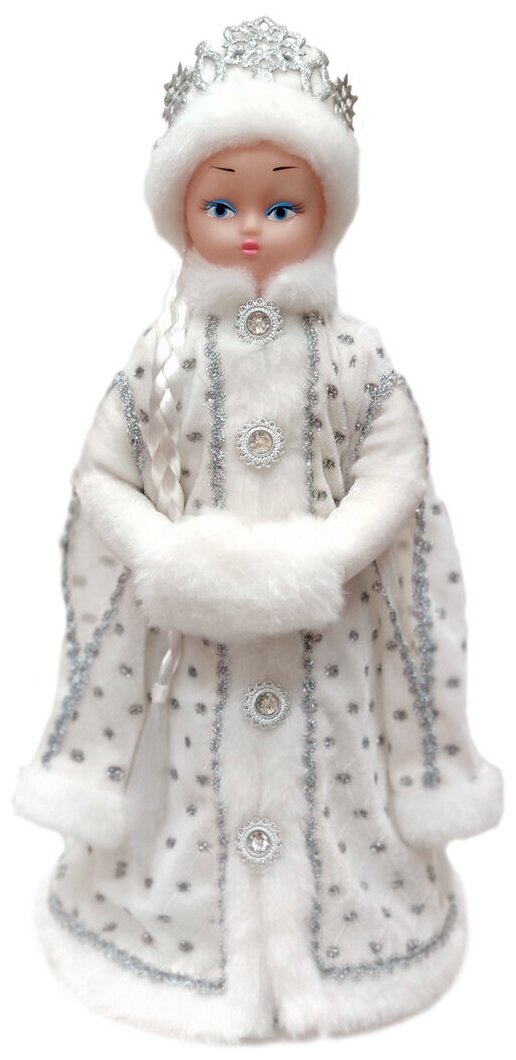 Фигура декоративная Снегурочка Царская 44 см белый Без бренда - фото №2