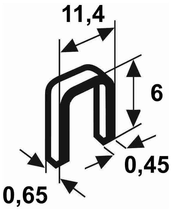 Скобы Rapid 53/6 (12М) для строительного степлера тип 53