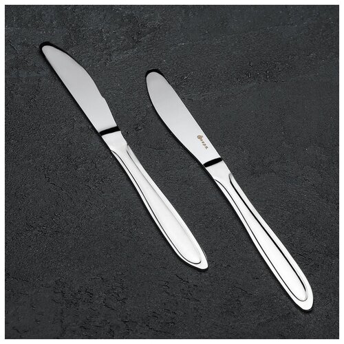 Нож столовый «Вираж», h=20 см, цвет серебряный
