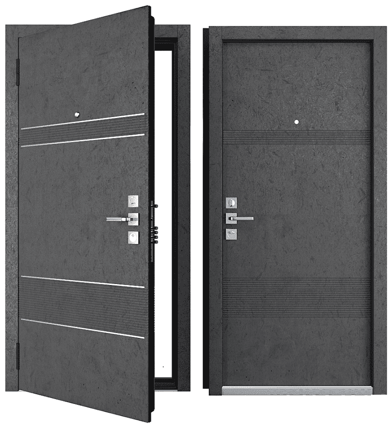 Входная дверь в квартиру - Камелот Гранит № 3. Сталь - 4 мм. Левая. 2070*960