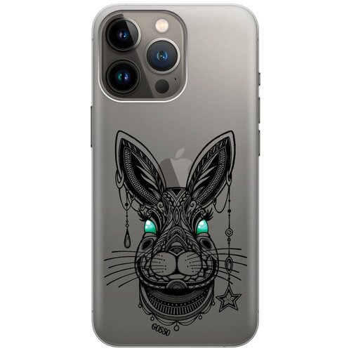 Силиконовый чехол на Apple iPhone 14 Pro / Эпл Айфон 14 Про с рисунком Grand Rabbit силиконовый чехол на apple iphone 14 pro эпл айфон 14 про с рисунком grand owl