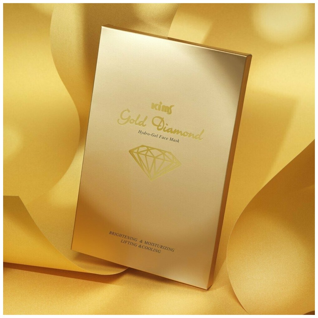 Гидрогелевая золотая маска для лица Kims Gold Diamond Hydro-Gel Face Mask (набор из 5 шт.)