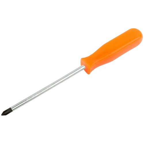 Отвертка Эконом, CrV сталь, пластиковая оранжевая ручка 5х100 мм РН1
