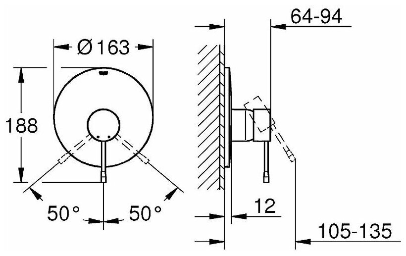 Смеситель для душа Grohe - фото №2