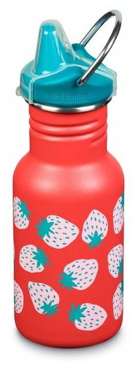 Детская бутылка Klean Kanteen Kid Classic Narrow Sippy, Coral Strawberries, 355 мл