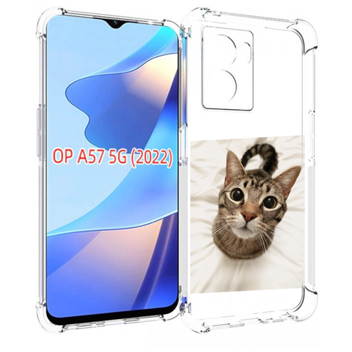 Чехол MyPads Котик для OPPO A57 5G(2022) задняя-панель-накладка-бампер чехол mypads хэлуинский котик для oppo a57 5g 2022 задняя панель накладка бампер