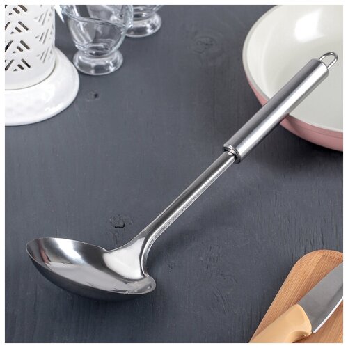 Половник Доляна Металлик 150 мл h 31 см цвет серебряный 457₽