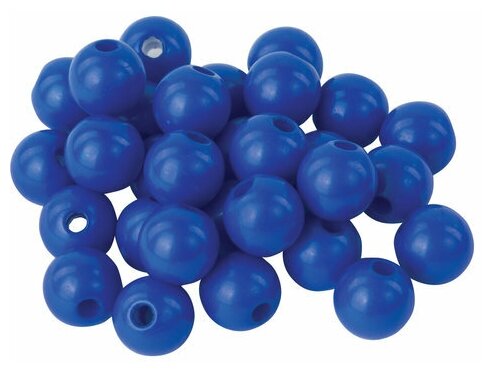Бусины для творчества Остров сокровищ Шарики, 8 мм, 30 г, бирюзовые, светло-голубые, голубые (661236)