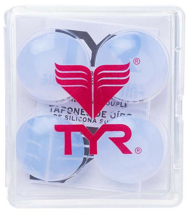 Беруши TYR Soft Silicone Ear Plugs LEP-101, one size, силикон, прозрачный