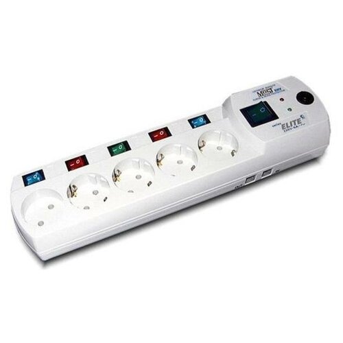 Сетевой фильтр MOST Elite EHV белый 5 розеток 2 м