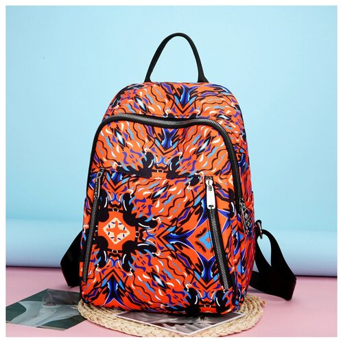 фото Рюкзак унисекс picano калейдоскоп оранжевый; синий; белый; черный, 33х28х17 см, 565 грамм / рюкзак женский / молодёжный / повседневный / рюкзак школа