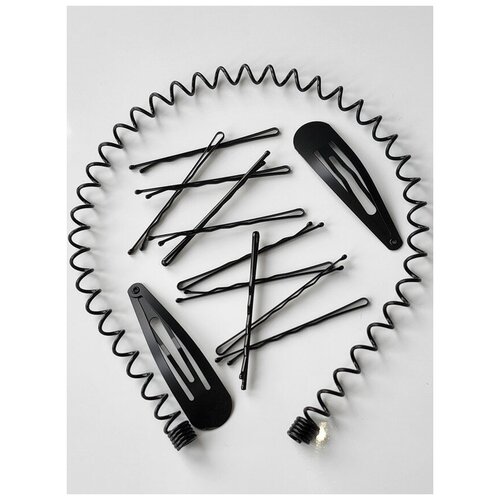 Набор для волос HairStyle ободок-пружинка, невидимки, клик-клак