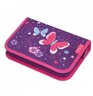 Herlitz Пенал Purple Butterfly (50014293), фиолетовый/розовый