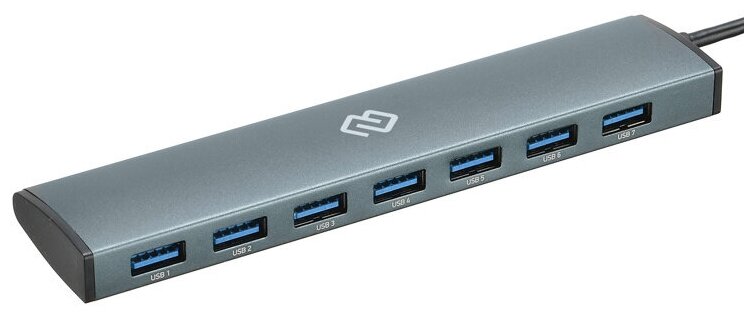 Разветвитель USB-C Digma HUB-7U3.0-UC-G 7порт. серый