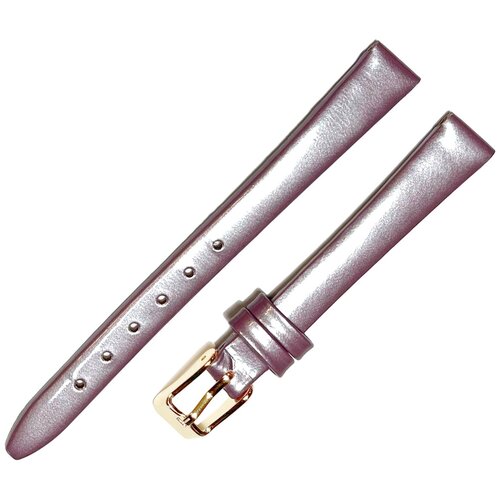 фото Ремешок 1003-02 (сирен) лак сиреневый фиолетовый кожаный ремень 10 мм лаковый для часов наручных из натуральной кожи гладкий ardi