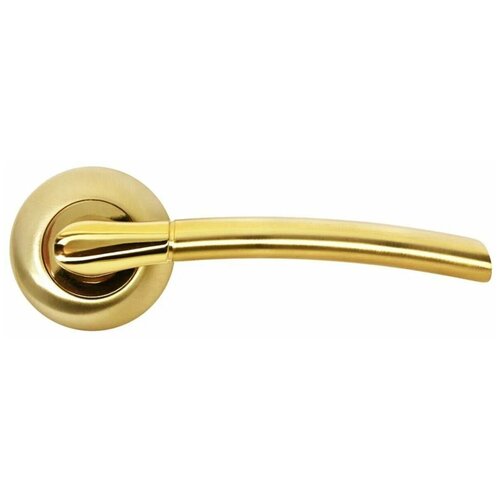 Дверная ручка RUCETTI RAP 6 SG/GP, цвет - матовое золото/золото дверная ручка на круглой розетке rucetti rap 3 sg gp матовое золото золото