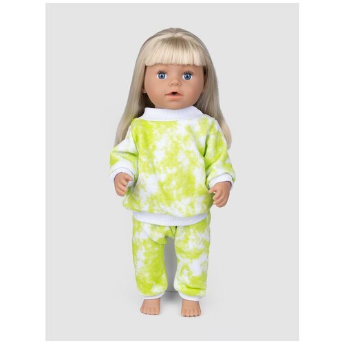 фото Одежда для куклы беби бон (baby born) 43см , rich line home decor, х-355/салатовый-белый
