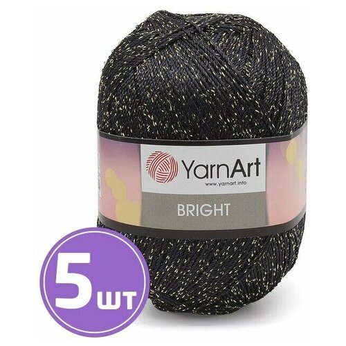 Пряжа YarnArt Bright (105), черно-золотой, 5 шт. по 90 г