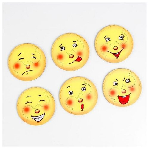 Картинки-половинки Колобки новогодние пазлы из палочек smile decor