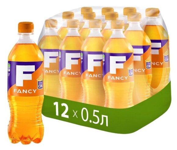 Напиток "Фэнси" ("Fancy") безалкогольный сильногазированный, ПЭТ 0.5 упаковка (12шт) - фотография № 2