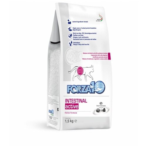 Сухой корм Forza10 Cat Intestinal Active, для взрослых кошек при заболеваниях желудочно-кишечного тракта, 1,5кг