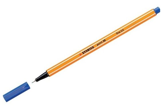 Ручка капиллярная Stabilo  Point 88  синяя  0 4мм