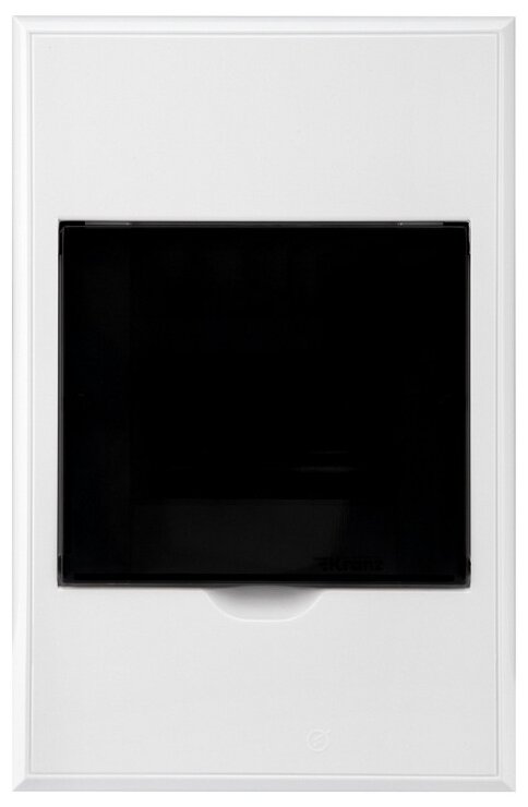 бокс встраиваемый на 4 модуля, белый, черная дверца, ip41, щрв-п-4, kranz, kr-11-0204 - фото №3