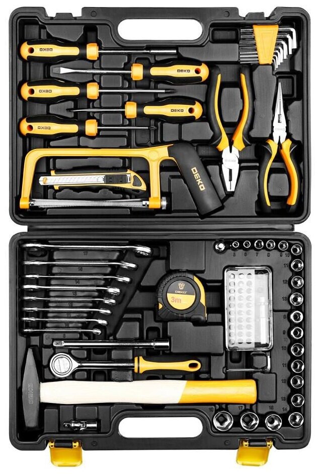Профессиональный набор инструмента для дома и авто в чемодане Deko DKMT89 (89 предметов) - фотография № 4