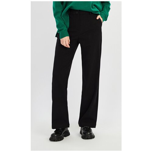 фото Брюки утепленные baon женские, модель: b0922517, цвет: black, размер: l