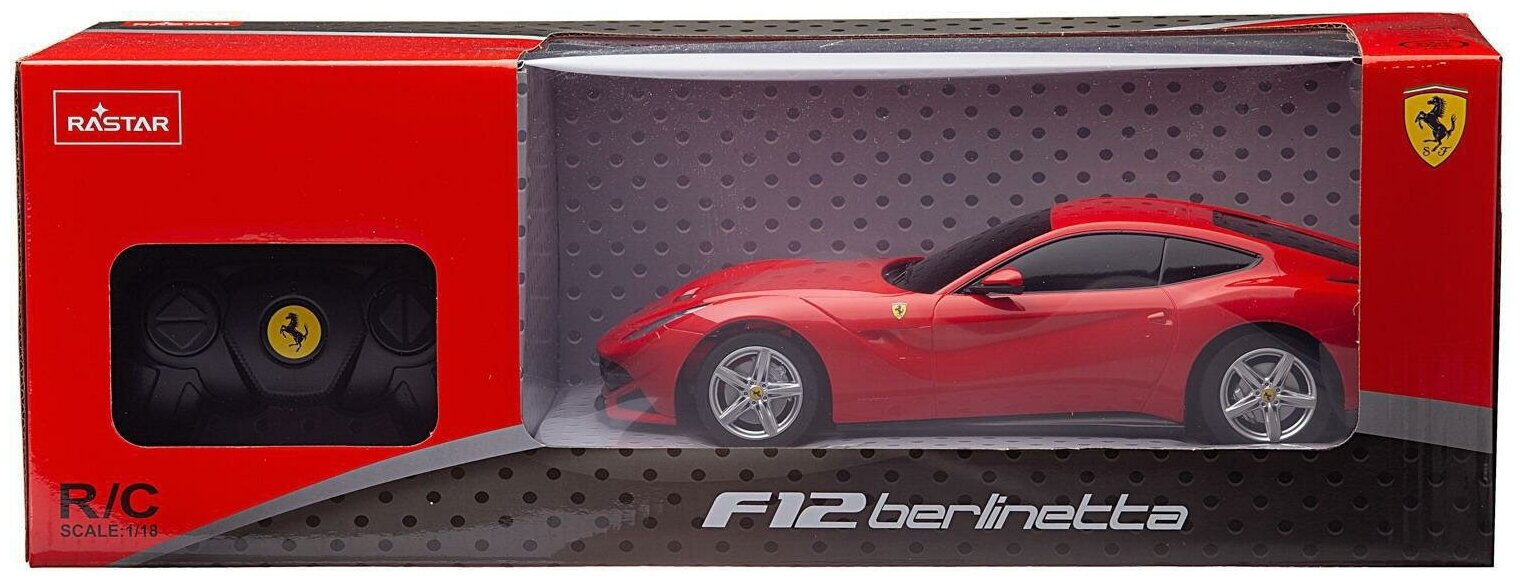 Автомобиль радиоуправляемый Rastar Ferrari F12 красный - фото №12