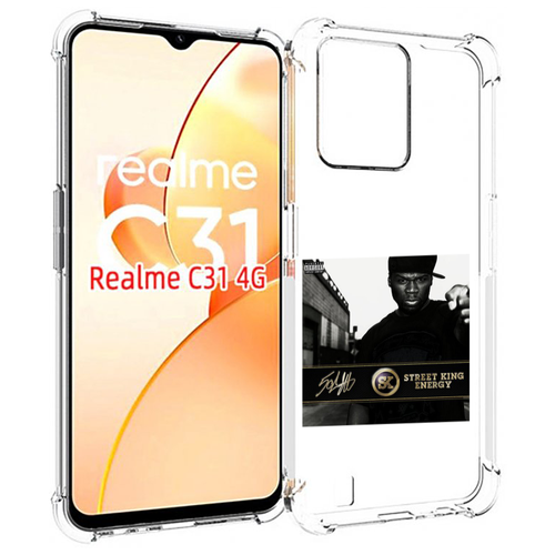 Чехол MyPads 50 Cent - Street King Energy для OPPO Realme C31 задняя-панель-накладка-бампер