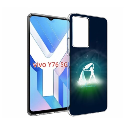 Чехол MyPads знак зодиака водолей 1 для Vivo Y76 5G задняя-панель-накладка-бампер