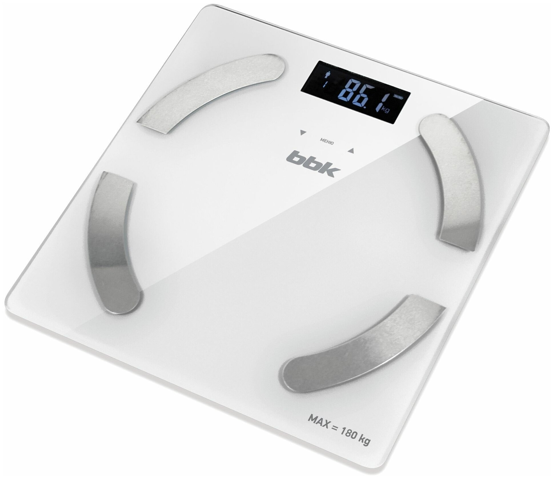 Весы напольные электронные BBK BCS5001GM слоновая кость, точность измерения 100 грамм, детальная расшифровка показателей