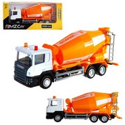 Машинка металлическая Uni-Fortune RMZ City 1:64 Бетономешалка Scania, без механизмов, цвет оранжевый