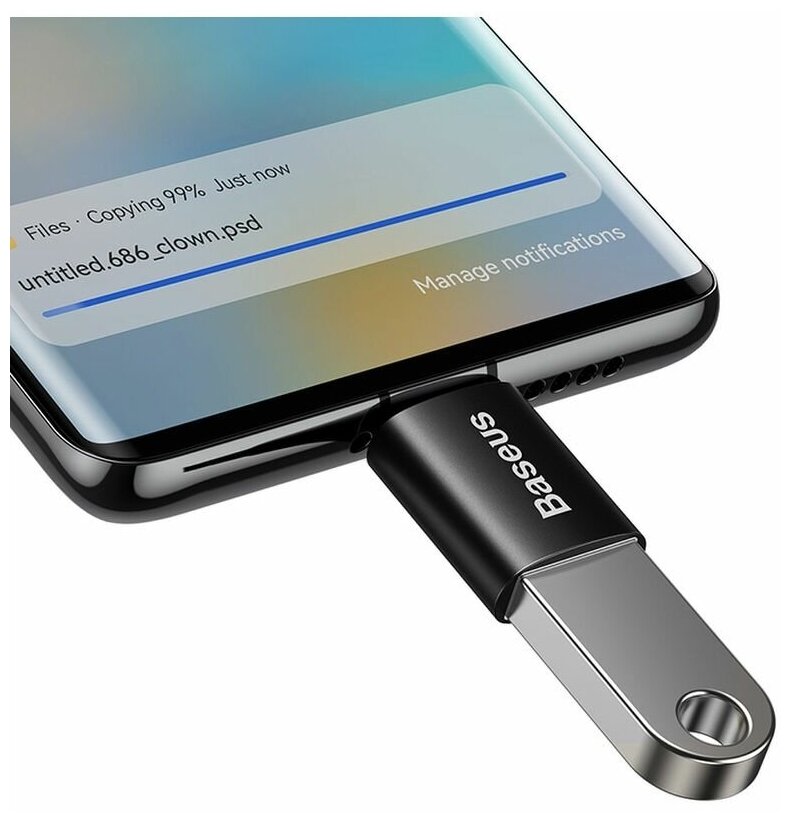 Переходник/адаптер Baseus Ingenuity Series Mini OTG USB Type-C - USB-A 3.1 — фото 20
