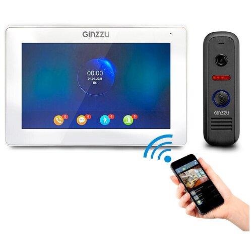 Видеодомофон Ginzzu DPI-0722 Wi-Fi