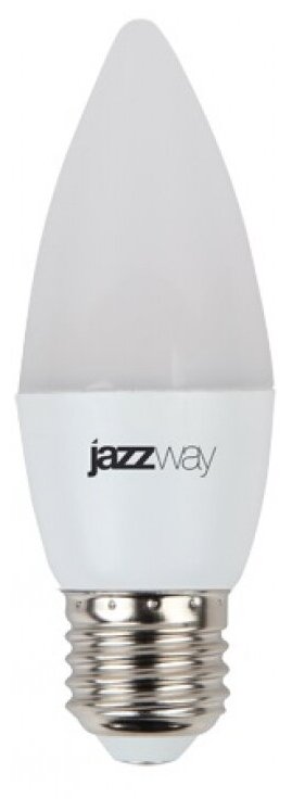 Лампа светодиодная PLED-SP 7Вт C37 свеча 3000К тепл. бел. E27 530лм 230В JazzWay 1027825-2