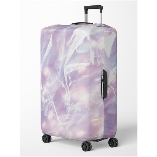 фото Чехол для чемодана , текстиль, водонепроницаемый, размер m, фиолетовый cvt