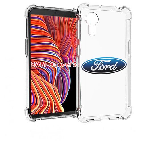 Чехол MyPads ford-3 мужской для Samsung Galaxy Xcover 5 задняя-панель-накладка-бампер