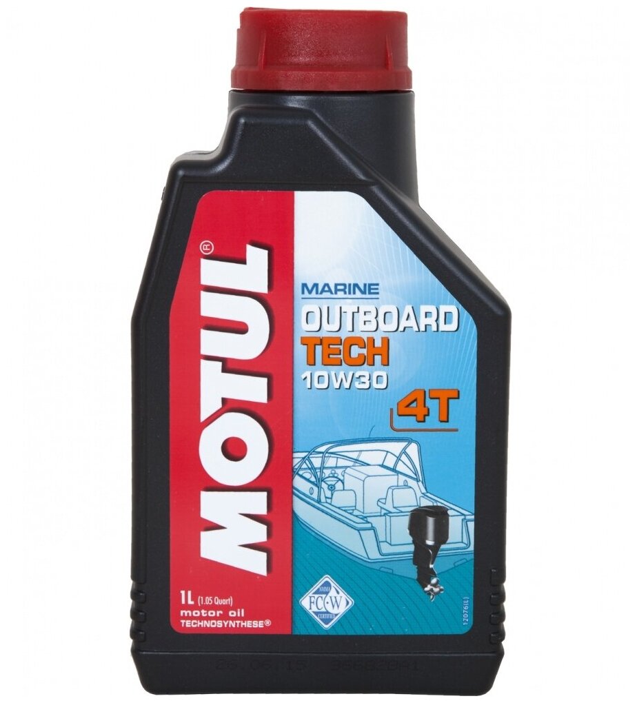 Полусинтетическое моторное масло Motul Outboard Tech 4T 10W30, 1 л