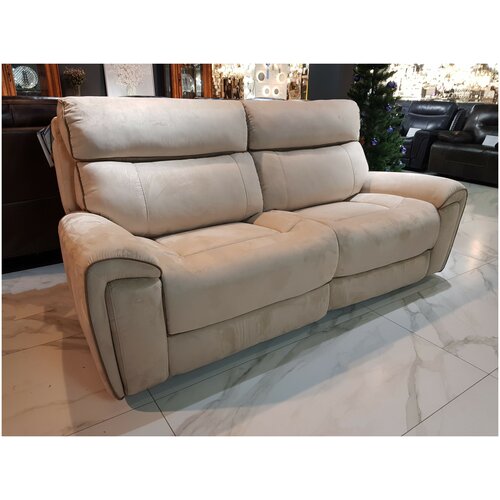 Диван двойной модульный с электрическими реклайнерами для домашнего кинотеатра