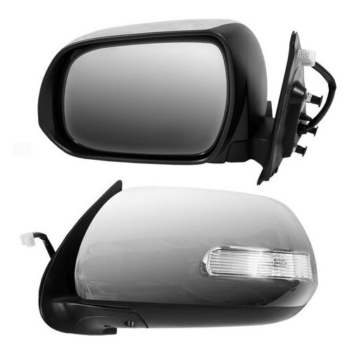 Зеркало заднего вида (боковое) левое электро, автоскладывание, с повторителем поворота GORDON TY19129BL для Toyota Hilux N10 / N20 / N30 2011-2015