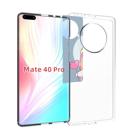 Чехол MyPads единорог летит за орбиту для Huawei Mate 40 Pro (NOH-NX9) задняя-панель-накладка-бампер чехол mypads единорог рисунок для huawei mate 40 pro noh nx9 задняя панель накладка бампер