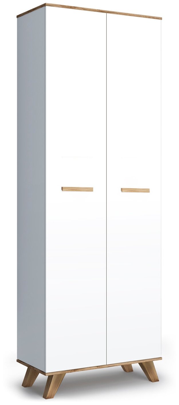 Шкаф для одежды высокий "Вега Скандинавия" 80 х 53 х 230, распашной, 2 двери, 2 полки