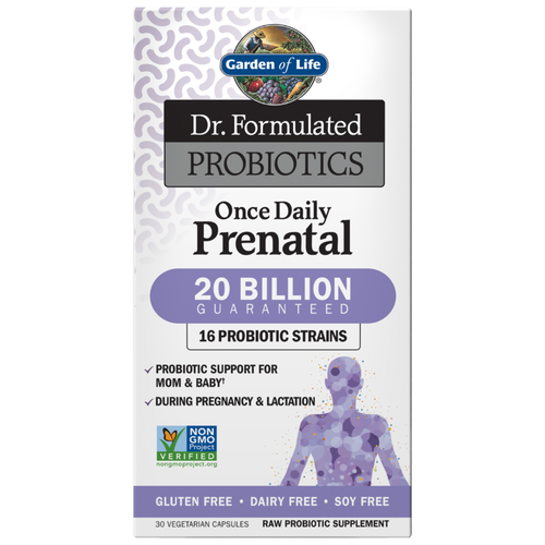 Купить Garden of Life, Dr. Formulated Probiotics, Once Daily Prenatal, 30 Vegetarian Capsules