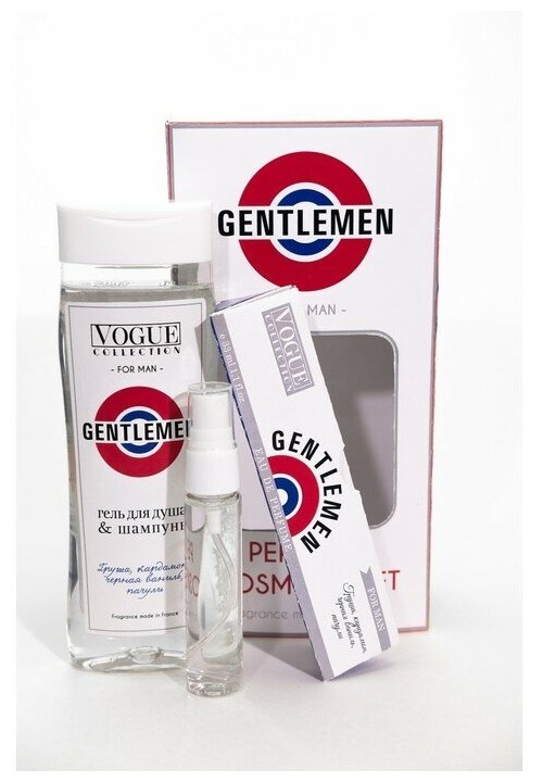 Подарочный набор мужской Gentleman, гель для душа 250 мл, парфюмерная вода, 30 мл 9317419