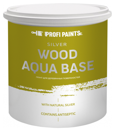 PROFIPAINTS Грунтовка по дереву антисептическая акриловая под покраску ProfiPaints SILVER WOOD AQUA BASE 2.7л , Бесцветный